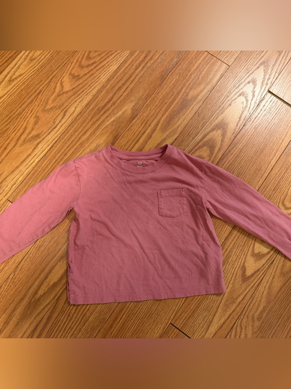 GAP Pink Long Sleeve Pocket Tee